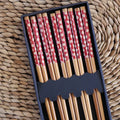 Elegant Japanese Bamboo Chopstick Set (5 Pairs)