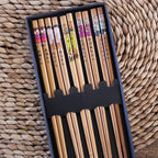 Elegant Japanese Bamboo Chopstick Set (5 Pairs)