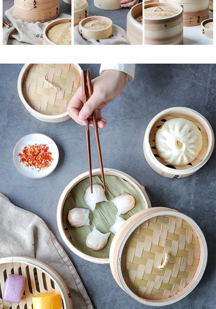 Hand-Woven Bamboo Steamer