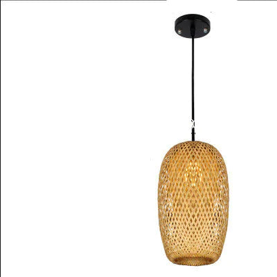 Rustic Rattan Chandelier