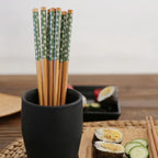 Elegant Japanese Bamboo Chopstick Set (5 Pairs)