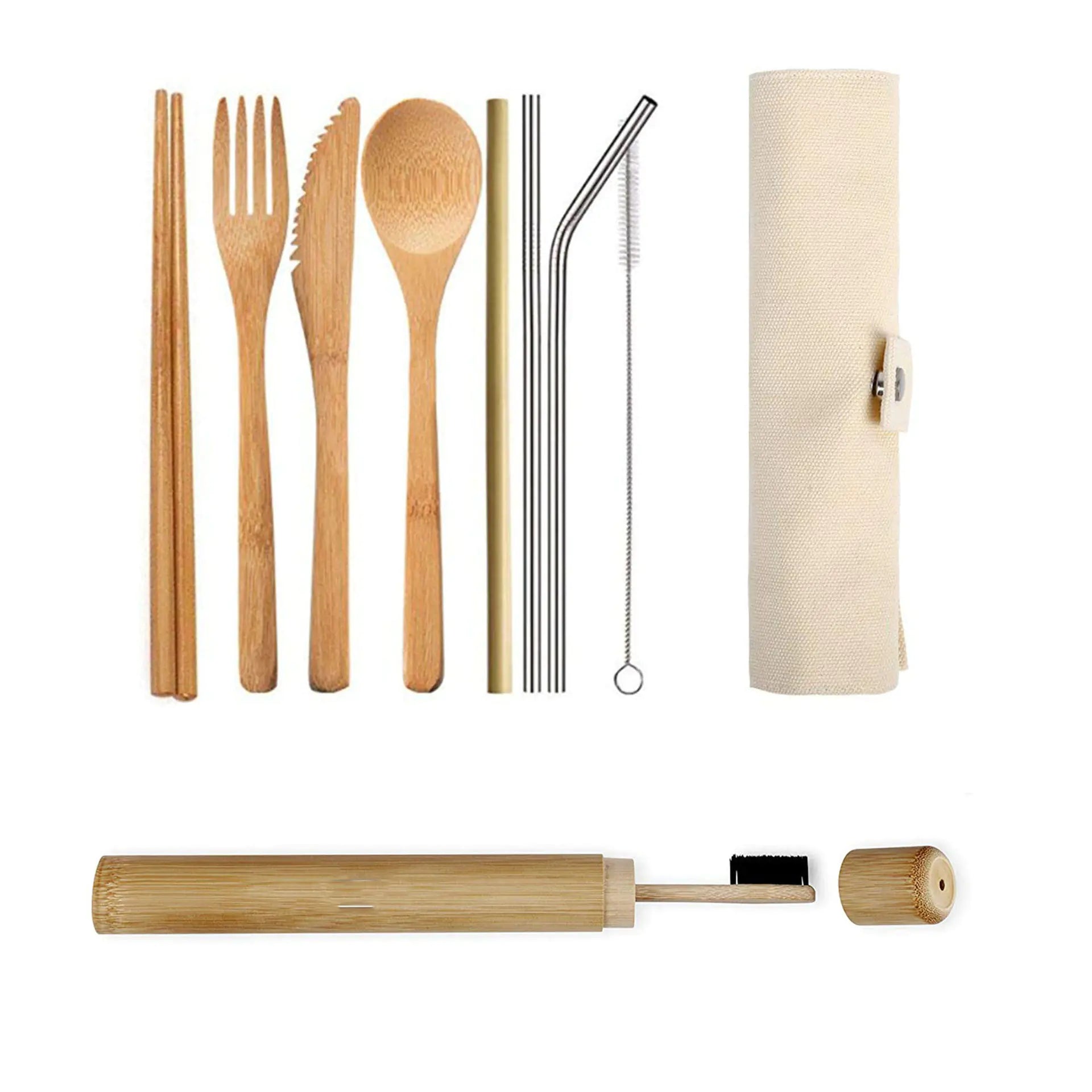 Bamboo Cutlery Set - Japanese Style Dining Utensils