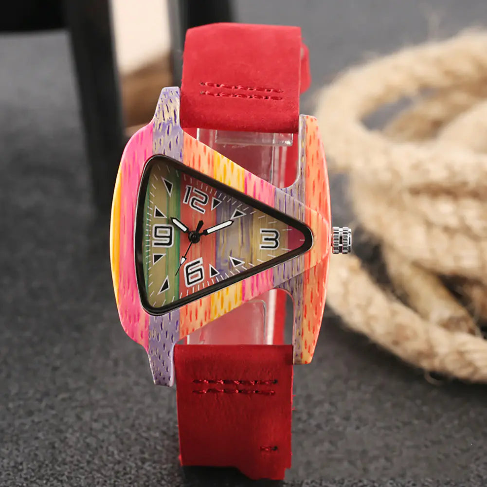 Creative Colorful Bamboo Fish Design Casual Watch