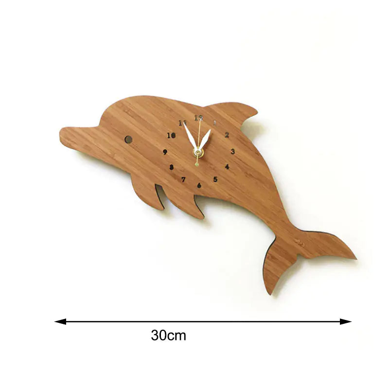 Bamboo Dolphin Wall Clock