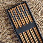 Elegant Japanese Bamboo Chopstick Set (5 Pairs)