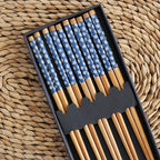 Elegant Japanese Bamboo Chopstick Set (5 Pairs)