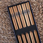 Elegant Japanese Bamboo Chopstick Set (5 Pairs)