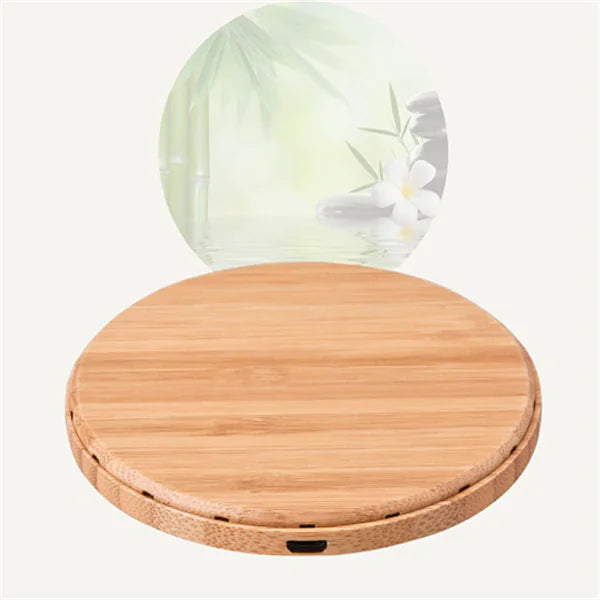 Bamboo Wood Wireless Charger and Charging Base