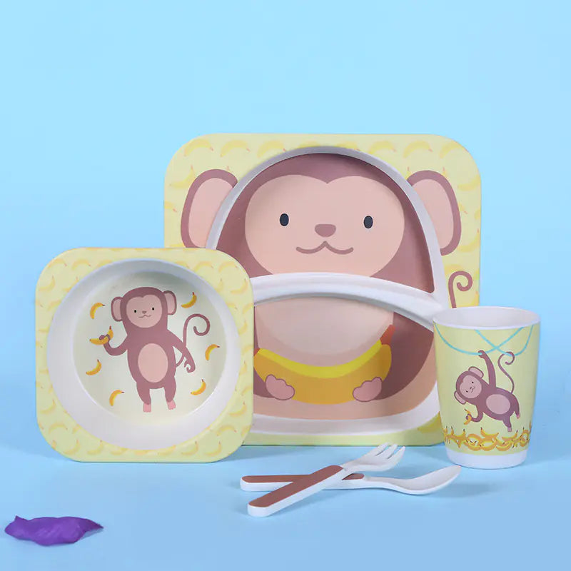 Bamboo Fiber Kids Tableware Set
