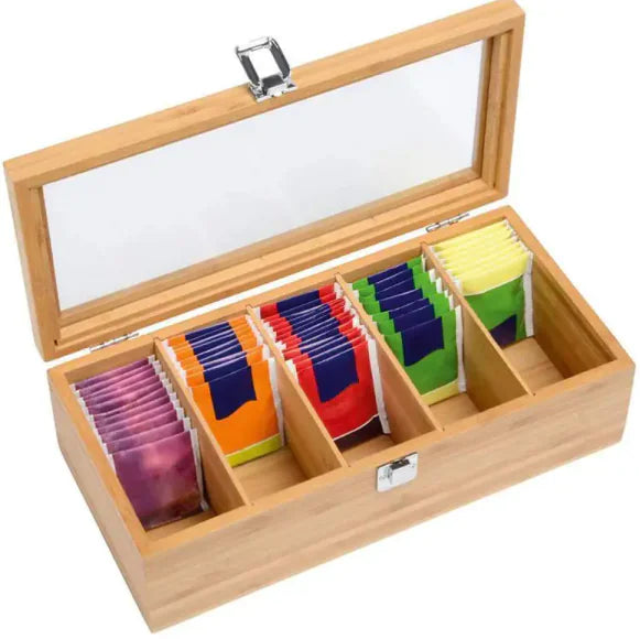 Bamboo Tea Storage Box