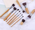 Bamboo Makeup Brush Set