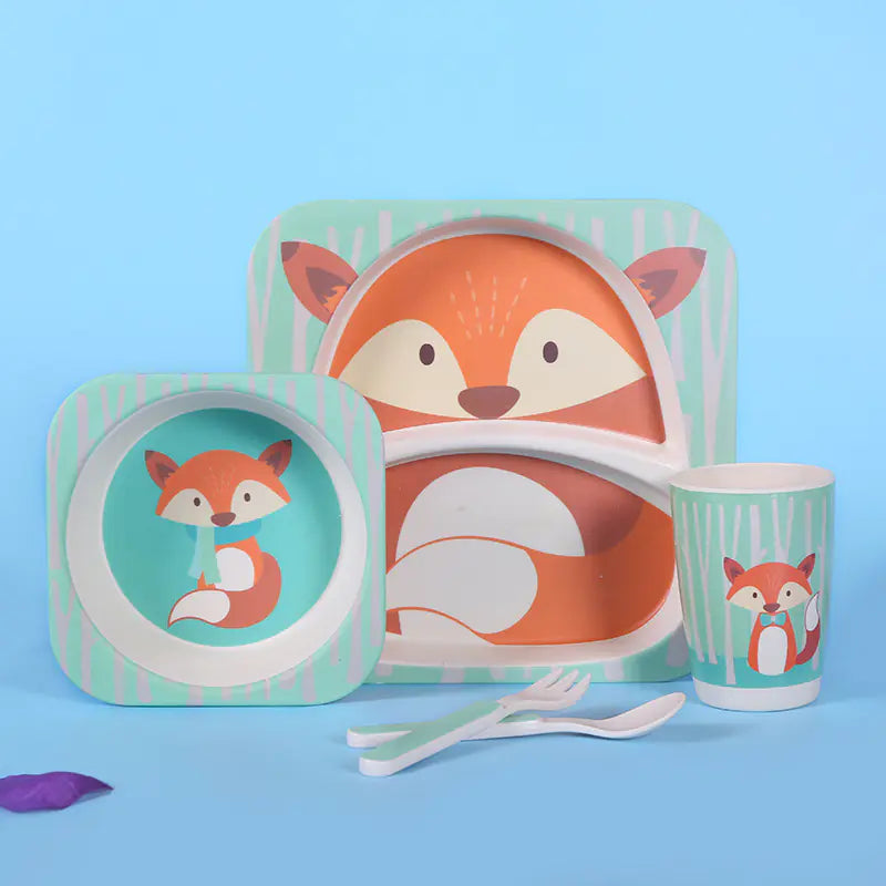 Bamboo Fiber Kids Tableware Set