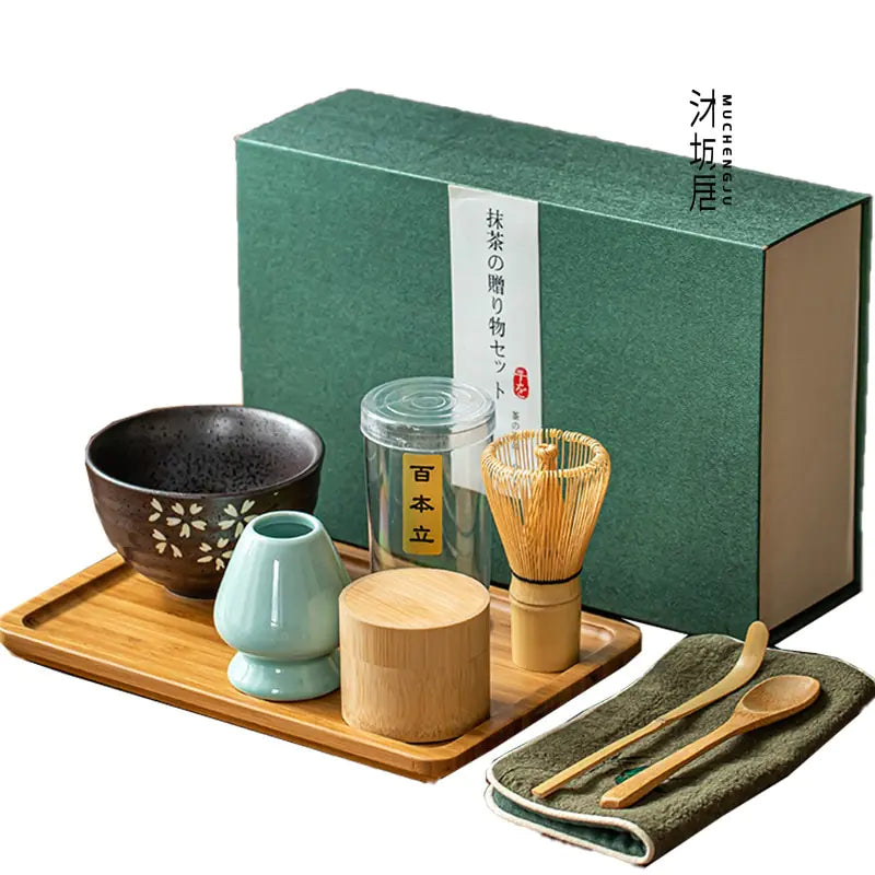 Authentic Bamboo Matcha Tea Set