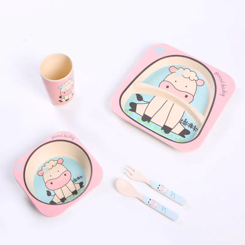 Bamboo Fiber Kids Tableware Set