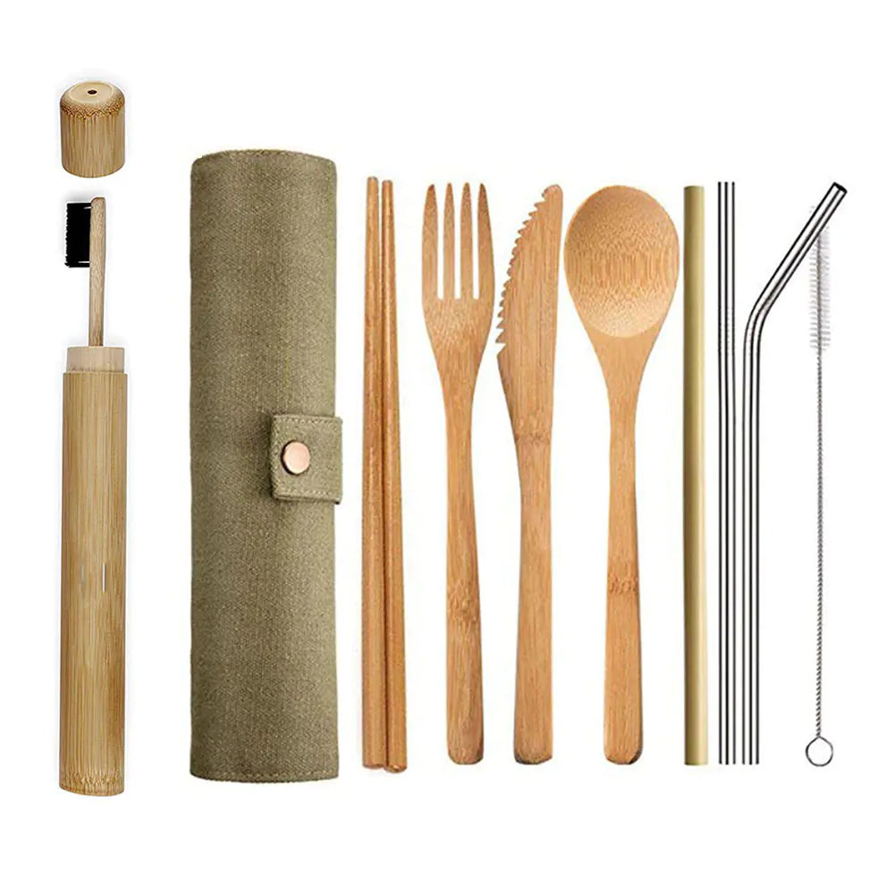 Bamboo Cutlery Set - Japanese Style Dining Utensils