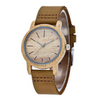 Bamboo & Leather Couples Watch