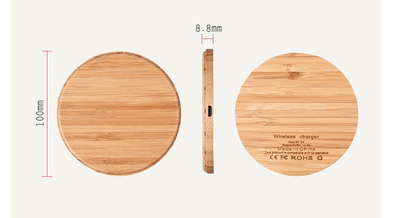 Qi Wooden Wireless Charging Pad