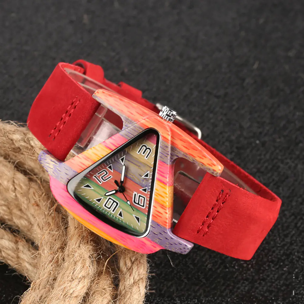 Creative Colorful Bamboo Fish Design Casual Watch