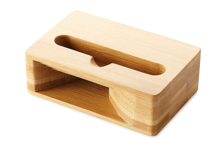 Bamboo Phone Stand with Natural Amplifier