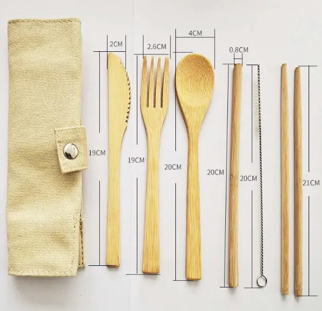 Bamboo Cutlery Set - Japanese Style Dining Utensils