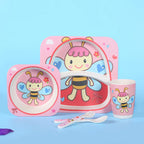 Bamboo Fiber Kids Tableware Set