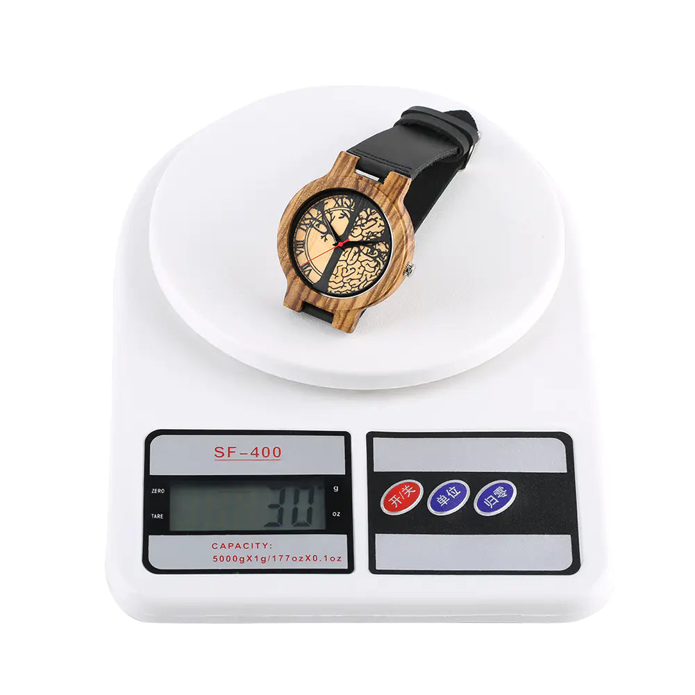 Tree of Life Zebra Wood and Bamboo Watch