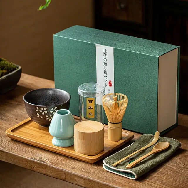 Authentic Bamboo Matcha Tea Set
