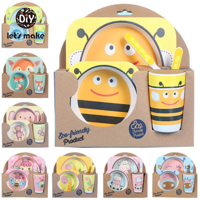 Bamboo Fiber Kids Tableware Set