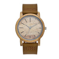 Bamboo & Leather Couples Watch
